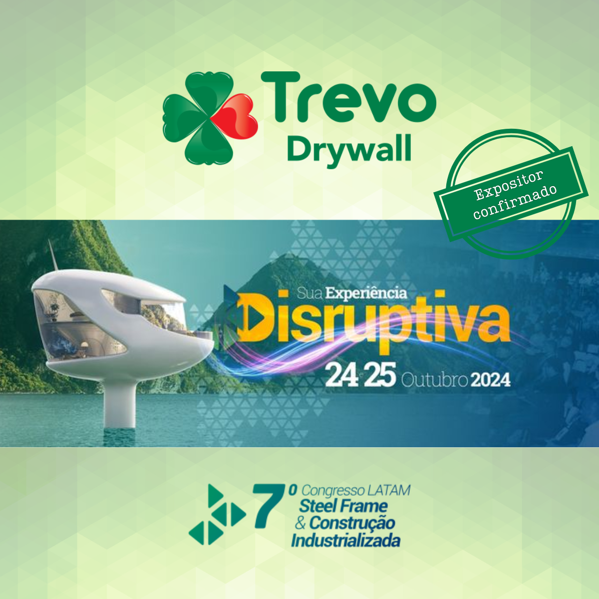 Trevo Drywall confirma participação como expositora do 7º Congresso LATAM Steel Frame - Empresa também apresentará um trabalho no congresso